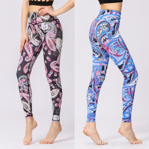 Argraffu Digidol Pants Ioga i ferched